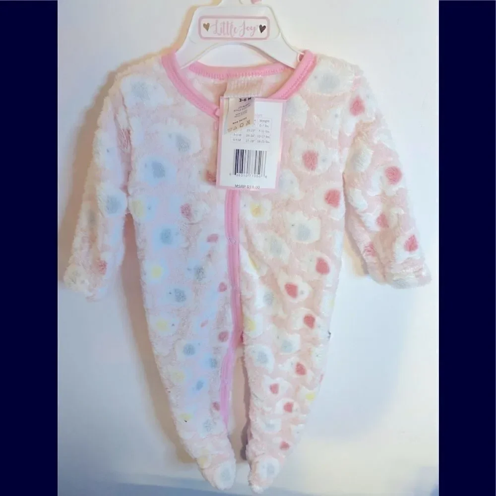 🛍Little joy Girls size 3-6 moths one piece Pijama🎀